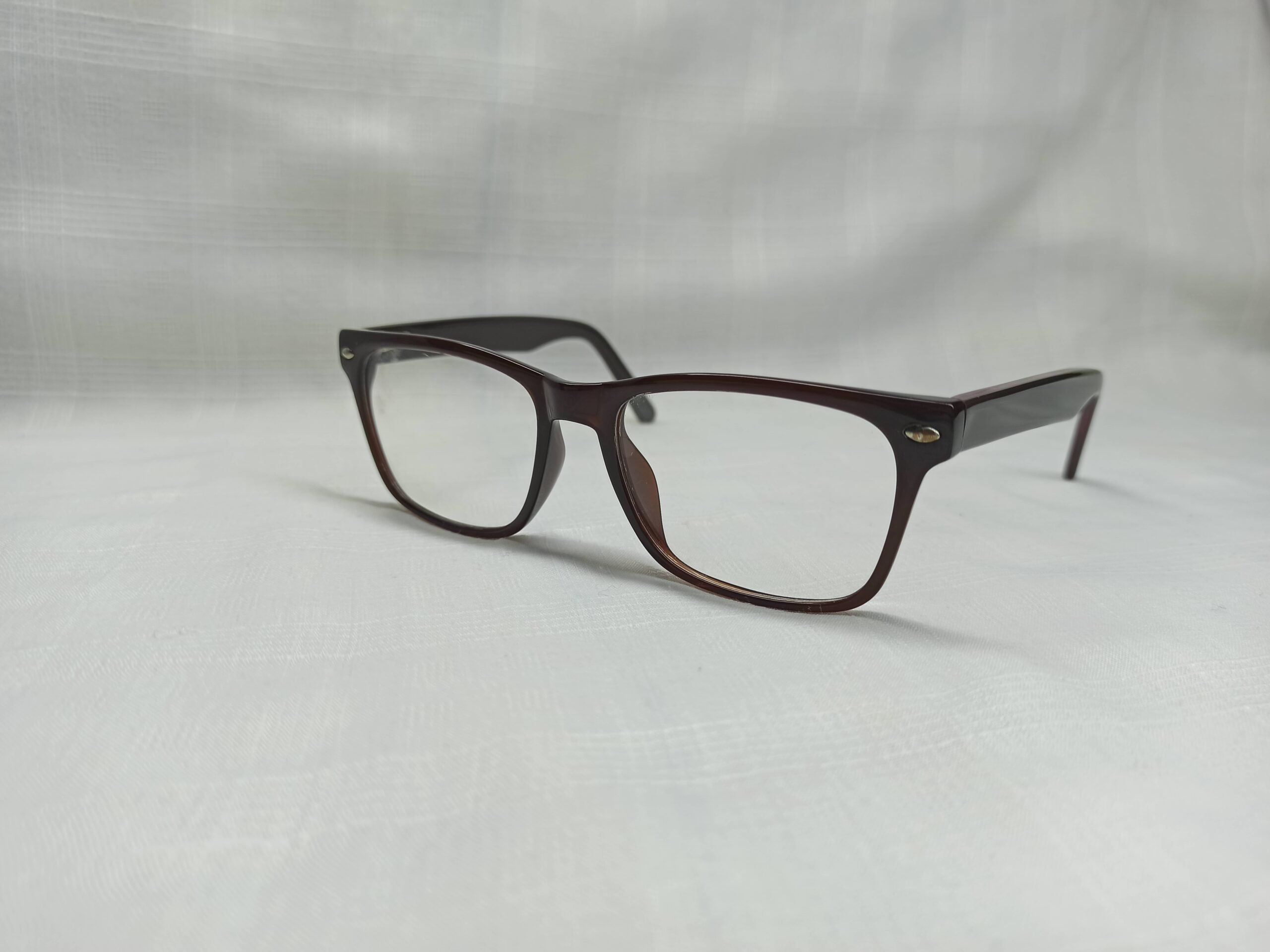 Rectangular Dark Brown - EF135 - Acetate - Men - Eyewear